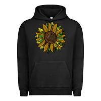 Pigment Black camouflage flitter sunflowers Urban Hoodie - RanaPortraitStore