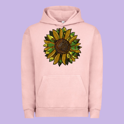 Camouflage Flitter Sunflowers Urban Hoodie Designed By Ranaportraitstore