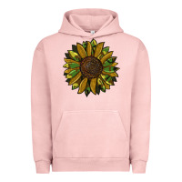 Pigment Salmon camouflage flitter sunflowers Urban Hoodie - RanaPortraitStore