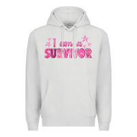 Dove Grey I Am a Survivor Breast Cancer Premium Hoodie - texasbilliewilder