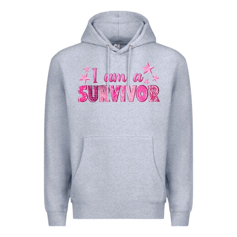 I Am A Survivor Breast Cancer Premium Hoodie by texasbilliewilder | Teevron