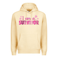 Pina Colada I Am a Survivor Breast Cancer Premium Hoodie - texasbilliewilder