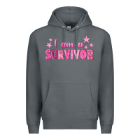 Rock I Am a Survivor Breast Cancer Premium Hoodie - texasbilliewilder