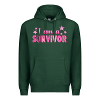 Sports Green I Am a Survivor Breast Cancer Premium Hoodie - texasbilliewilder