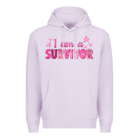 Lilac I Am a Survivor Breast Cancer Premium Hoodie - texasbilliewilder