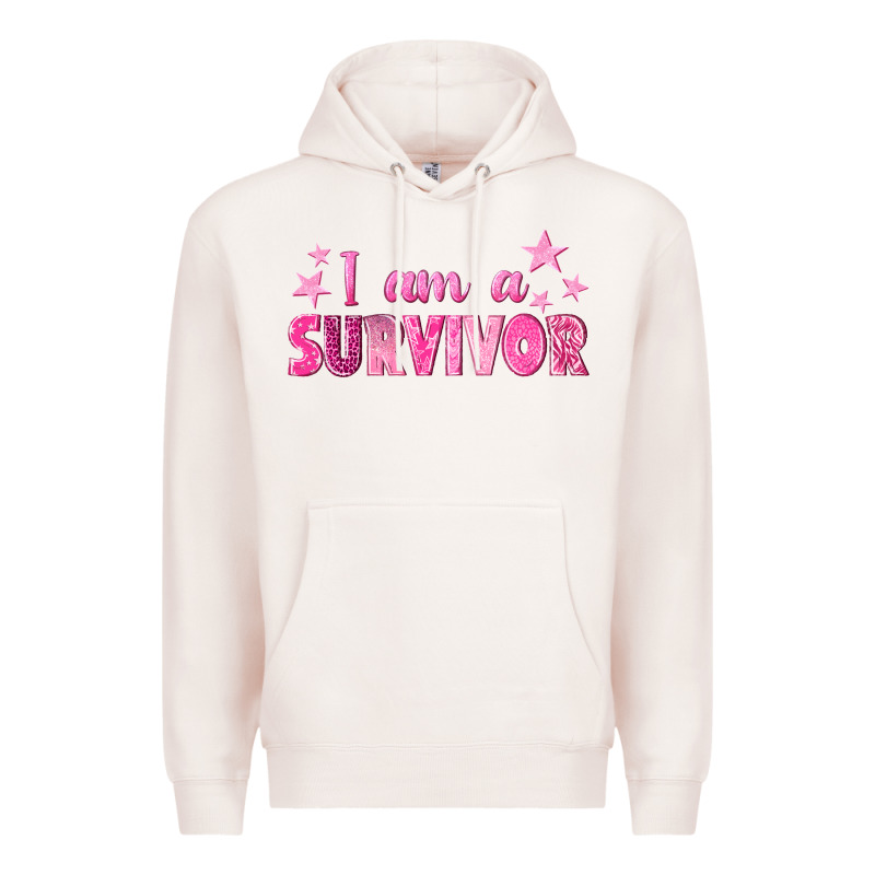 I Am A Survivor Breast Cancer Premium Hoodie by texasbilliewilder | Teevron