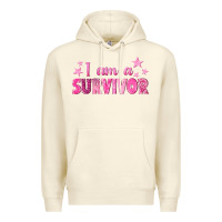 Sandshell I Am a Survivor Breast Cancer Premium Hoodie - texasbilliewilder