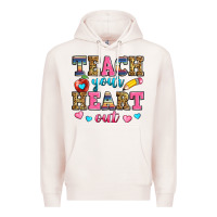 Pale Pink teach your heart out Premium Hoodie - Zillion Design Studio