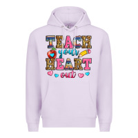 Lilac teach your heart out Premium Hoodie - Zillion Design Studio