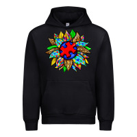Black autism sunflower Urban Hoodie - Zillion Design Studio