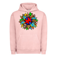 Pigment Salmon autism sunflower Urban Hoodie - Zillion Design Studio