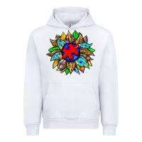 White autism sunflower Urban Hoodie - Zillion Design Studio