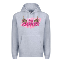 Heather Grey Hey Cancer Premium Hoodie - texasbilliewilder