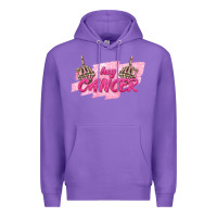 Purple Hey Cancer Premium Hoodie - texasbilliewilder