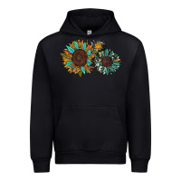 Black western sunflowers Urban Hoodie - RanaPortraitStore