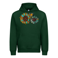 Forest Green western sunflowers Urban Hoodie - RanaPortraitStore