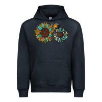 Navy western sunflowers Urban Hoodie - RanaPortraitStore