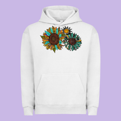 Western Sunflowers Urban Hoodie Designed By Ranaportraitstore