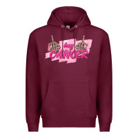 Burgundy Hey Cancer Premium Hoodie - texasbilliewilder