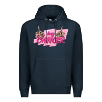 Navy Hey Cancer Premium Hoodie - texasbilliewilder