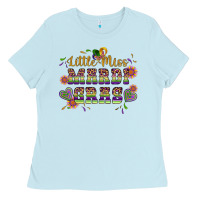 Baby Blue little miss mardi gras Ladies Tee - Artiststas