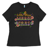 Black little miss mardi gras Ladies Tee - Artiststas