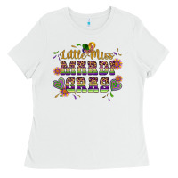 White little miss mardi gras Ladies Tee - Artiststas