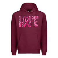 Burgundy Hope Breast Cancer Premium Hoodie - texasbilliewilder