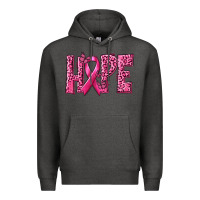 Charcoal Heather Hope Breast Cancer Premium Hoodie - texasbilliewilder