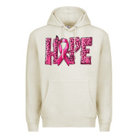 Oatmeal Heather Hope Breast Cancer Premium Hoodie - texasbilliewilder