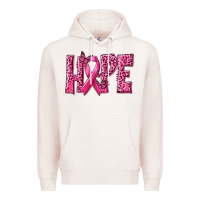 Pale Pink Hope Breast Cancer Premium Hoodie - texasbilliewilder