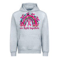 Heather Grey We Fight Together Rainbow Urban Hoodie - texasbilliewilder