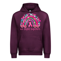 Mauve Wine We Fight Together Rainbow Urban Hoodie - texasbilliewilder