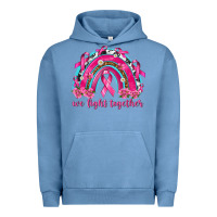 Pigment Pebble Blue We Fight Together Rainbow Urban Hoodie - texasbilliewilder