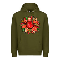 Army Green strawberry sunflower Premium Hoodie - Zillion Design Studio