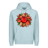 Blue Mist strawberry sunflower Premium Hoodie - Zillion Design Studio