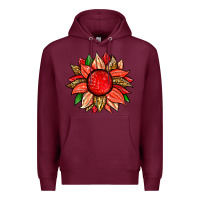 Burgundy strawberry sunflower Premium Hoodie - Zillion Design Studio