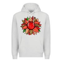 Dove Grey strawberry sunflower Premium Hoodie - Zillion Design Studio