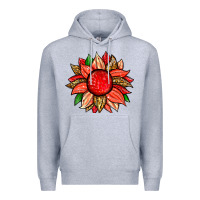 Heather Grey strawberry sunflower Premium Hoodie - Zillion Design Studio