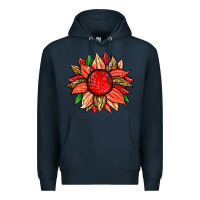 Navy strawberry sunflower Premium Hoodie - Zillion Design Studio