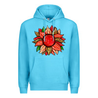 Ocean Blue strawberry sunflower Premium Hoodie - Zillion Design Studio