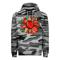 Slate Camo strawberry sunflower Premium Hoodie - Zillion Design Studio