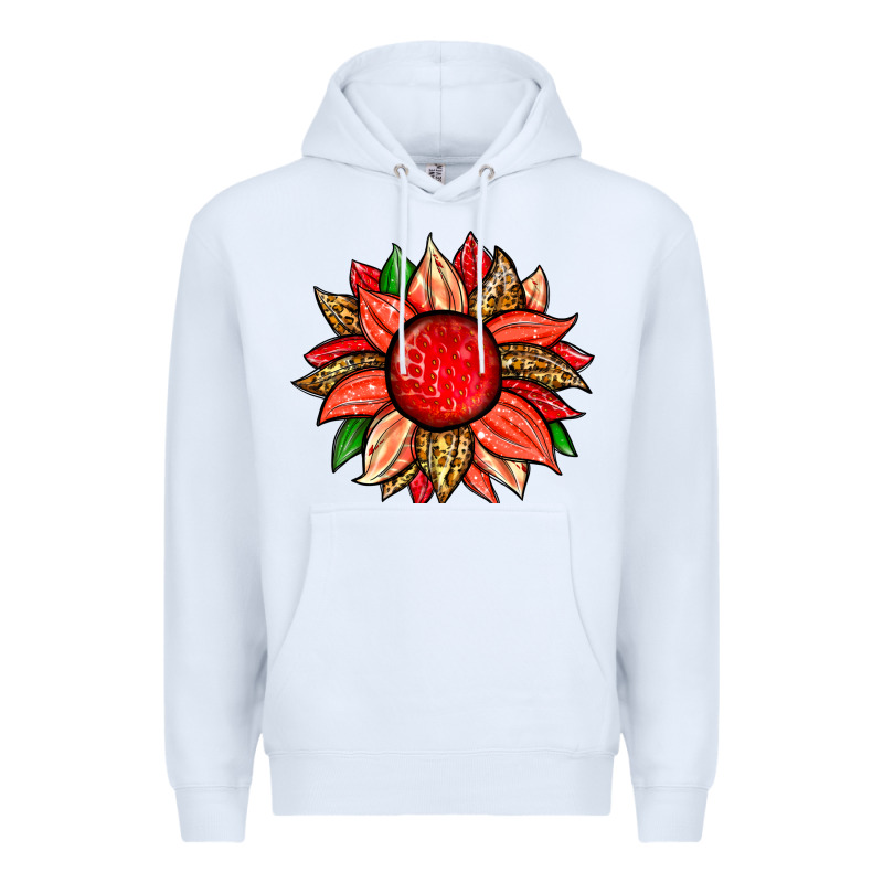 Strawberry Sunflower Premium Hoodie by Zillion Design Studio | Teevron