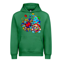 Emerald autism sunflower gnome Urban Hoodie - Zillion Design Studio