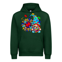 Forest Green autism sunflower gnome Urban Hoodie - Zillion Design Studio