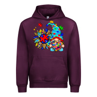 Mauve Wine autism sunflower gnome Urban Hoodie - Zillion Design Studio