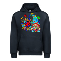 Navy autism sunflower gnome Urban Hoodie - Zillion Design Studio