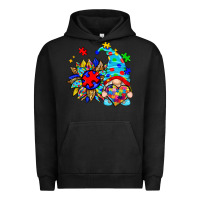 Pigment Black autism sunflower gnome Urban Hoodie - Zillion Design Studio