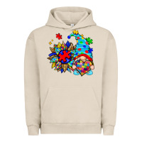 Pigment French Oak autism sunflower gnome Urban Hoodie - Zillion Design Studio