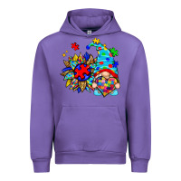 Tulip autism sunflower gnome Urban Hoodie - Zillion Design Studio